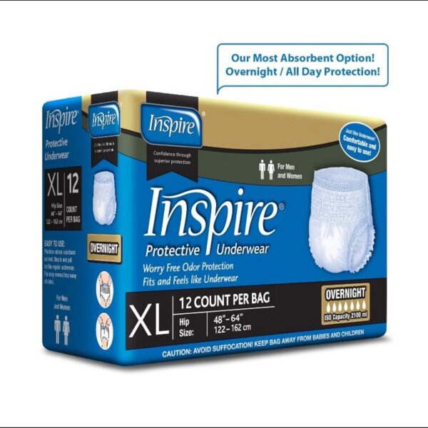 תחתוני ספיגה מבית אינספייר – INSPIRE מידה XL