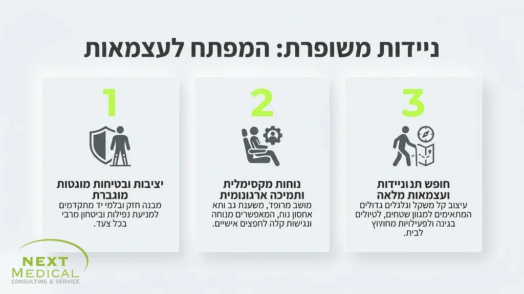 אדם מבוגר משתמש ברולטור בגינה, משדר עצמאות וביטחון. אדם מבוגר משתמש בהליכון רולטור בגינה